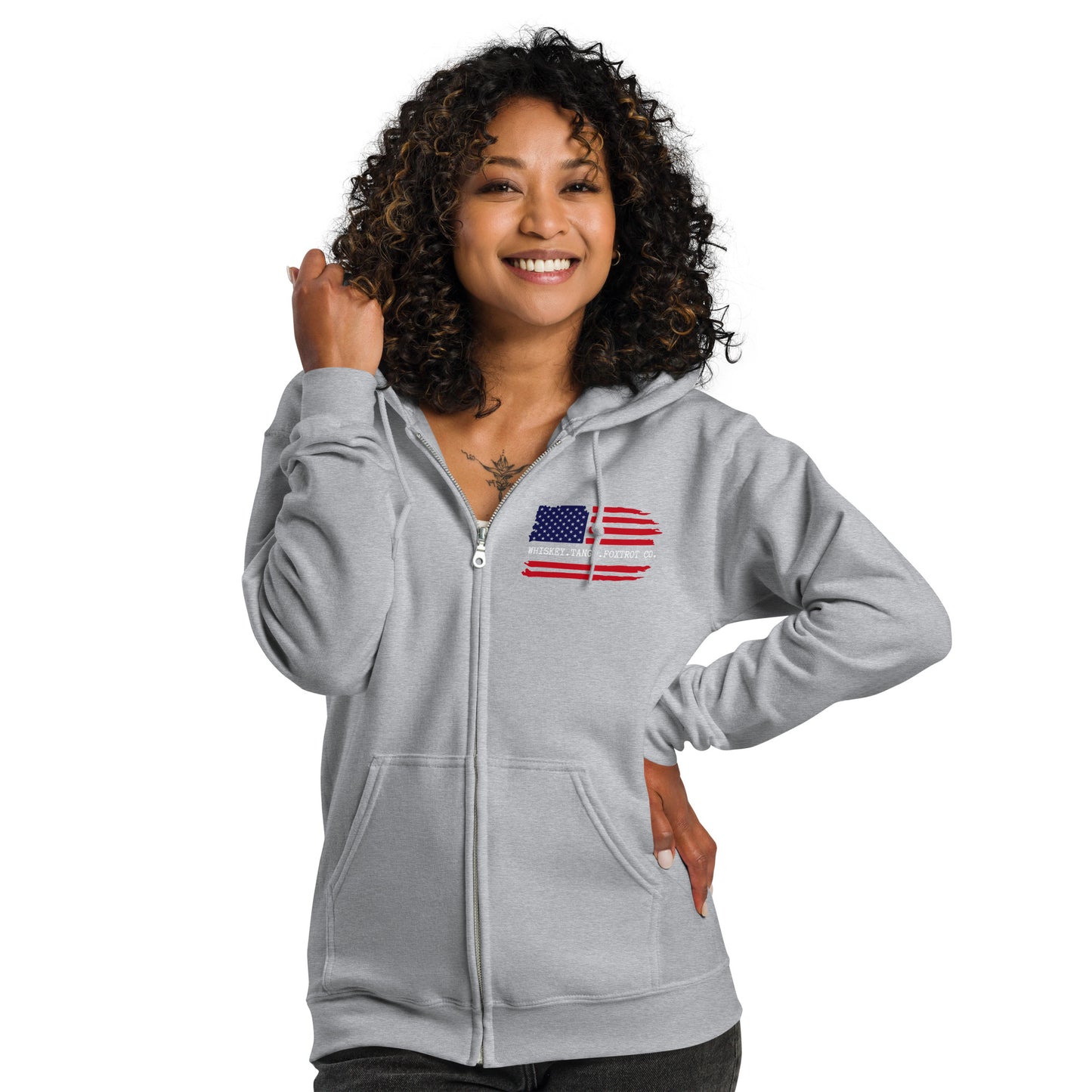 Flag Zip Sweatshirt