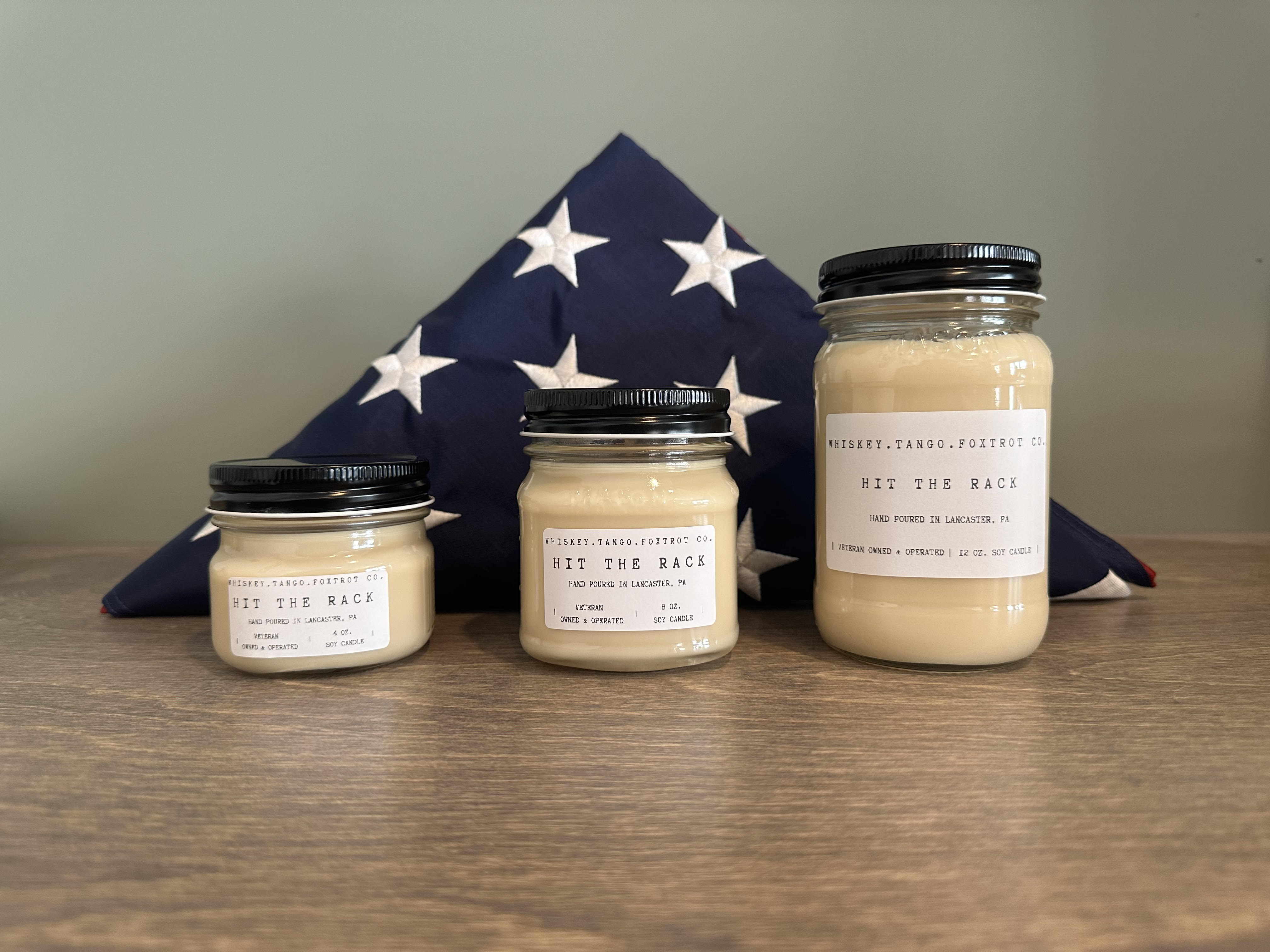 Hit The Rack- Soy Candle – WHISKEY TANGO FOXTROT CO.