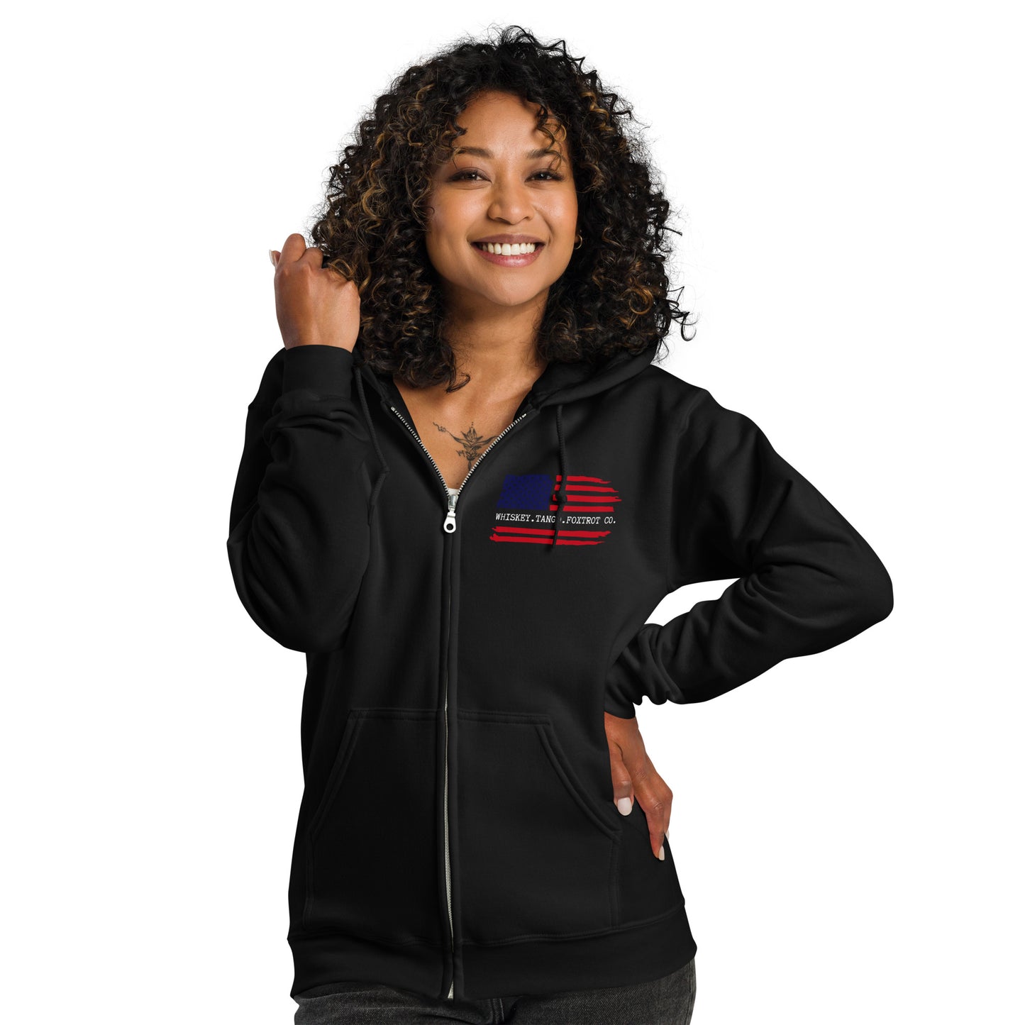Flag Zip Sweatshirt